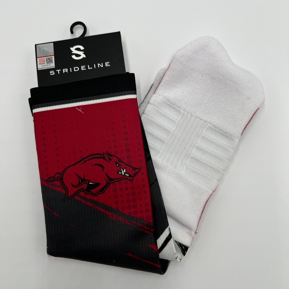 Strideline Arkansas Razorbacks Premium Full Sub Crew Socks New With Tags
